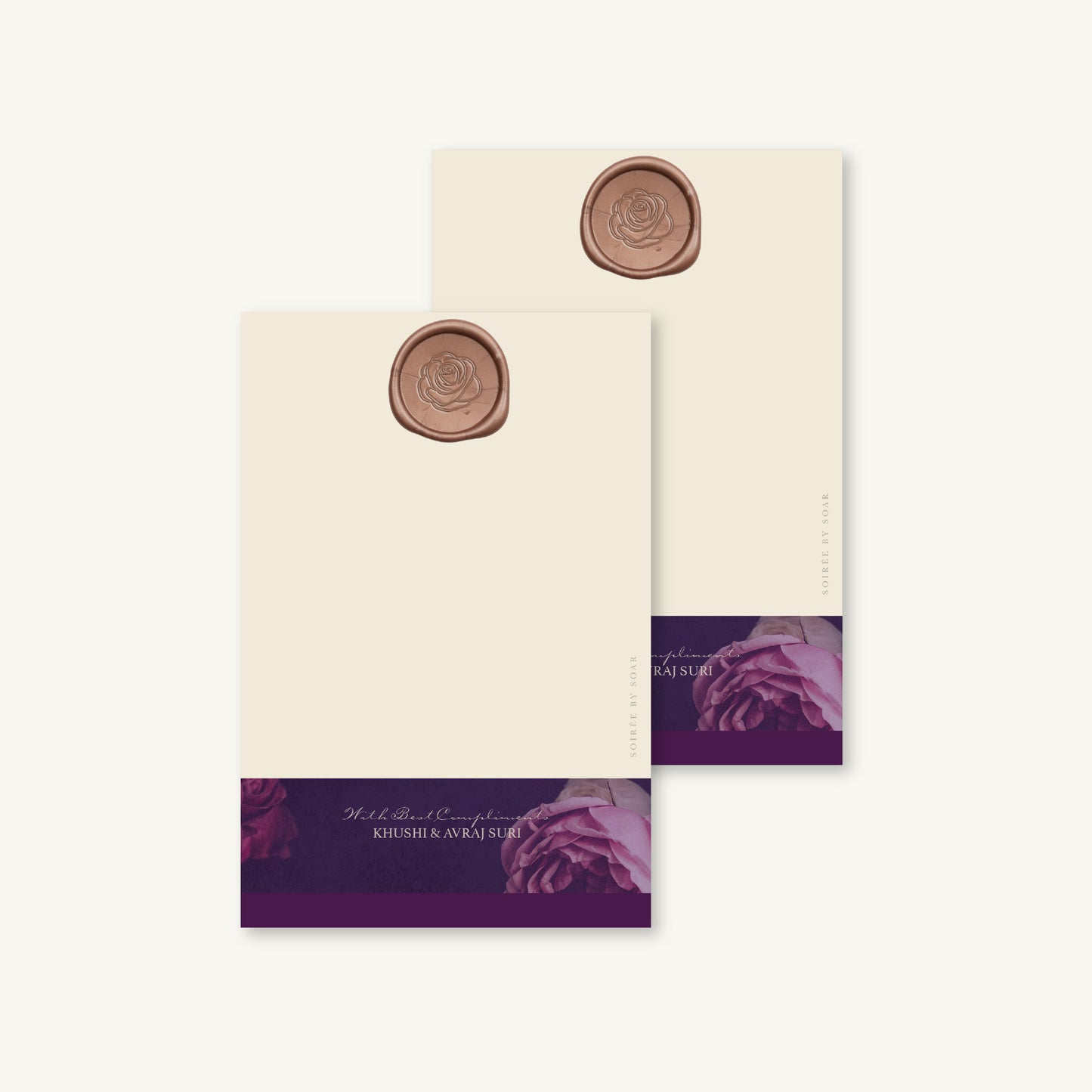 La Vie En Rose Wine Note Cards