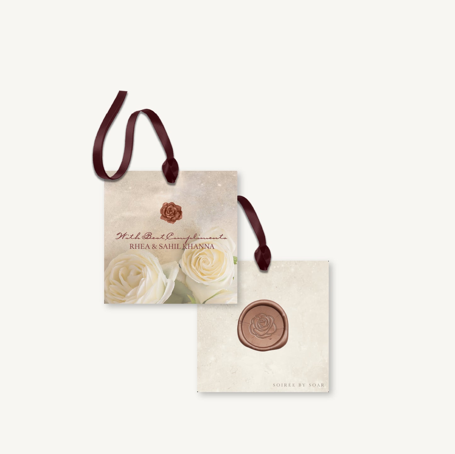 La Vie En Rose Cream Hanging Gift Tag