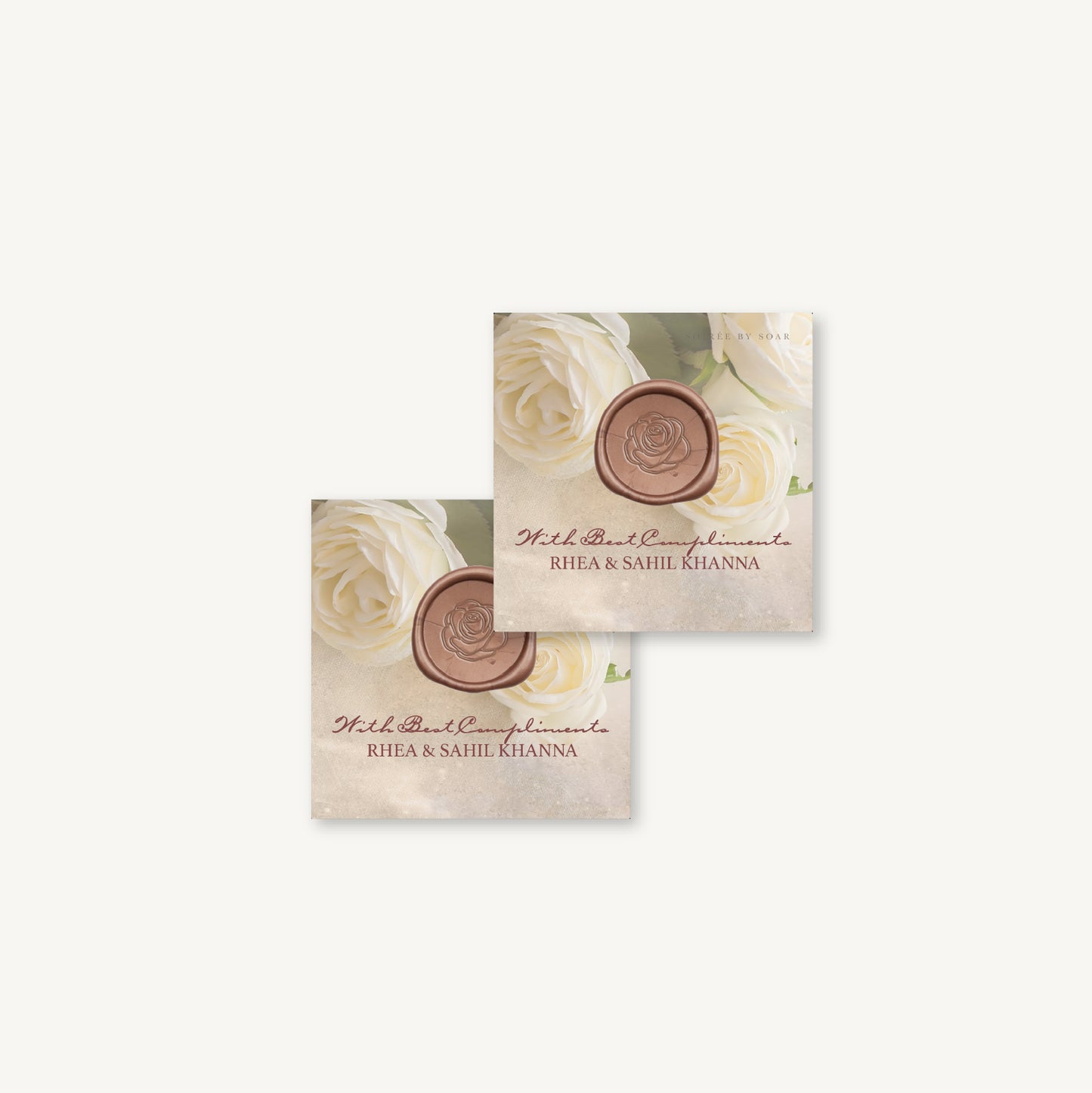 La Vie En Rose Cream Single Sided Gift Tag