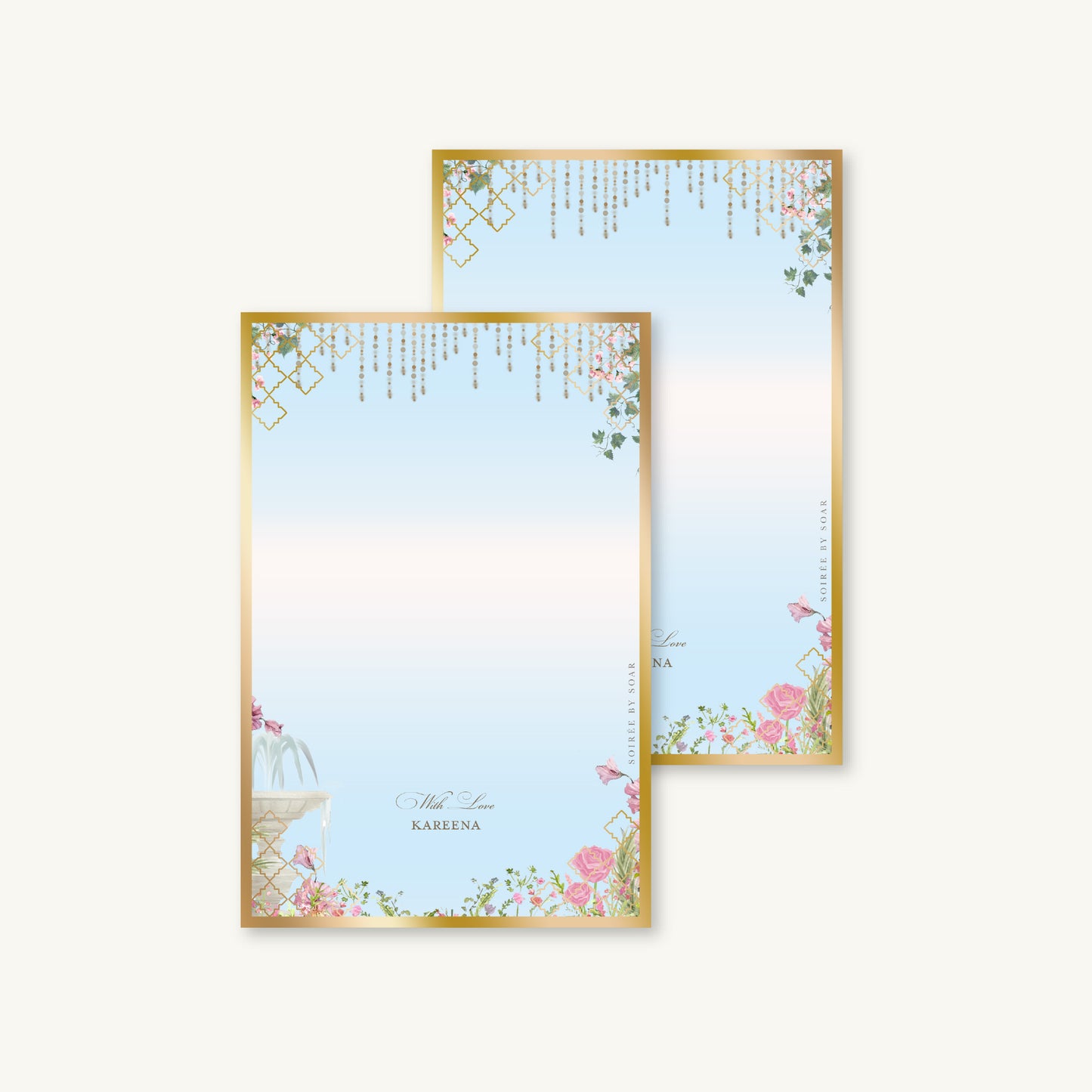 Sky Blue Paradise Note Cards