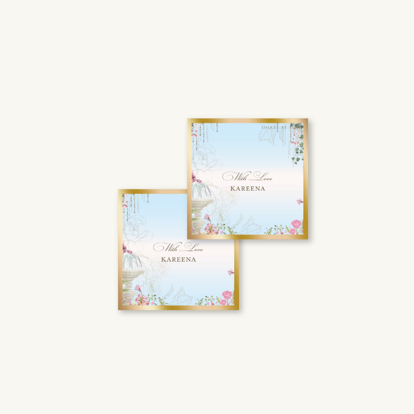 Sky Blue Paradise Single Sided Gift Tag