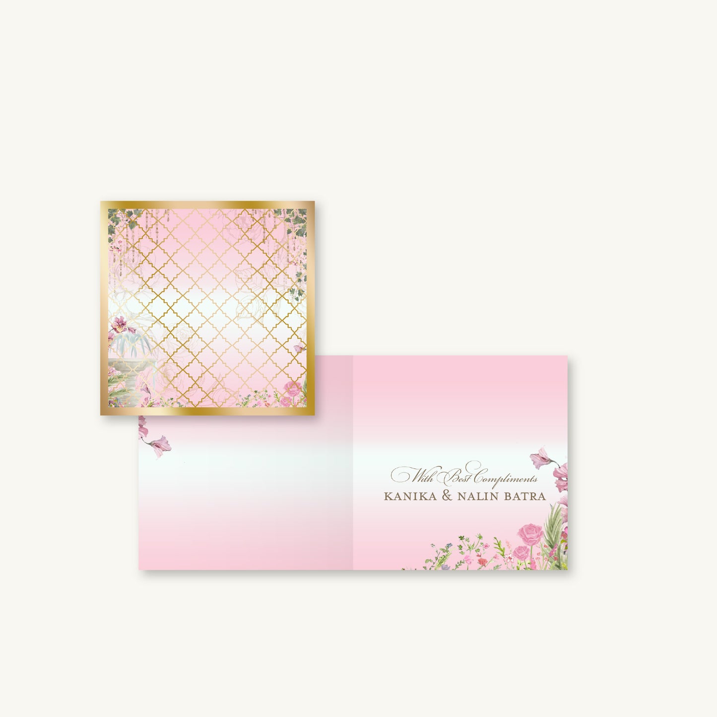Pink Paradise Folded Gift Cards