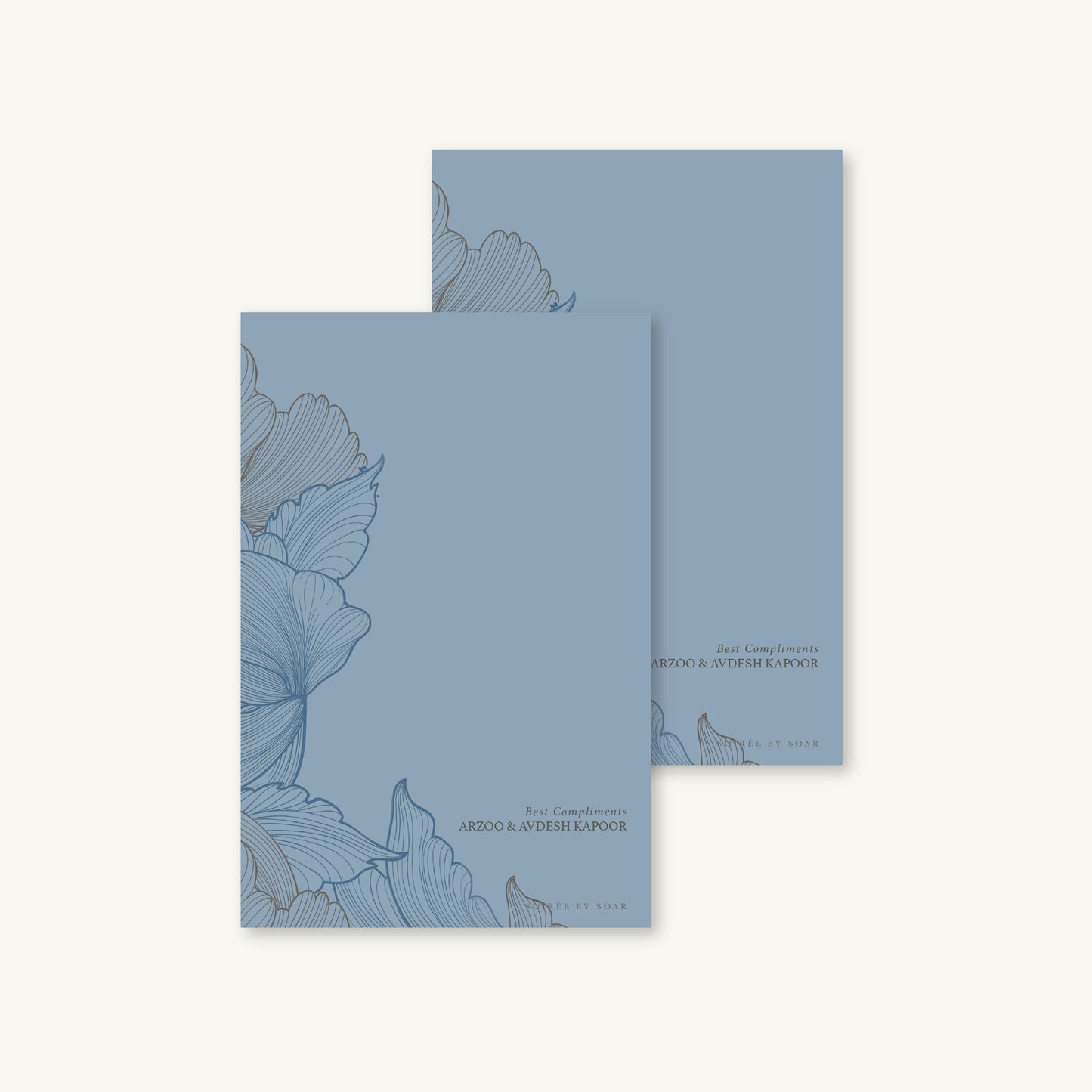 Ice Blue Sauvage Note Cards