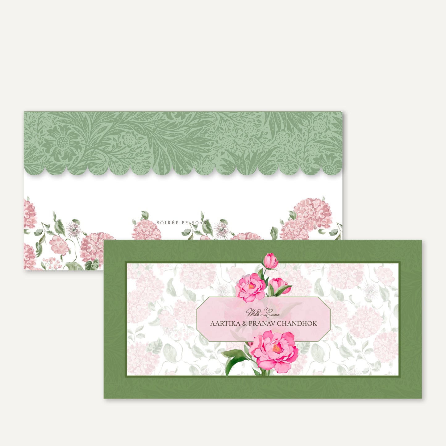 Mint Green Fleur Amour Money Envelopes