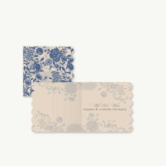 Blue Bloom Folded Gift Cards