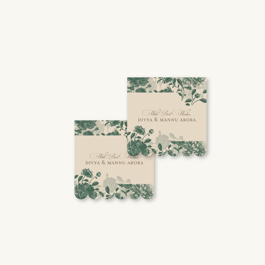 Green Bloom Single Sided Gift Tag