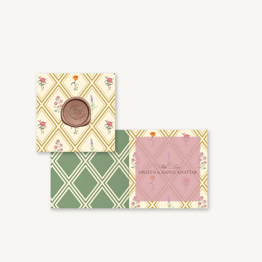 Versailles Green Folded Gift Cards