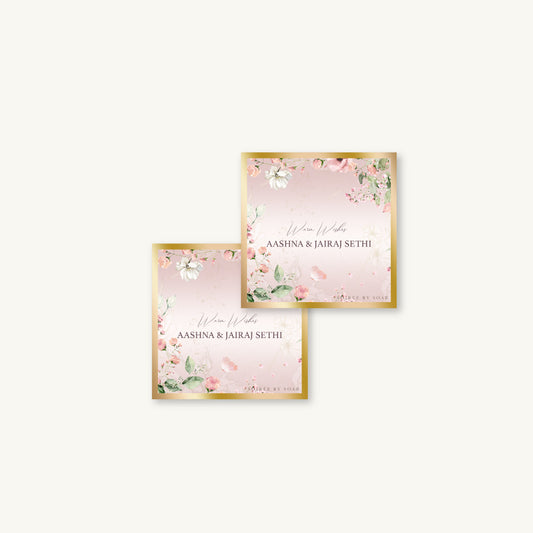 Bouquet Single Sided Gift Tag