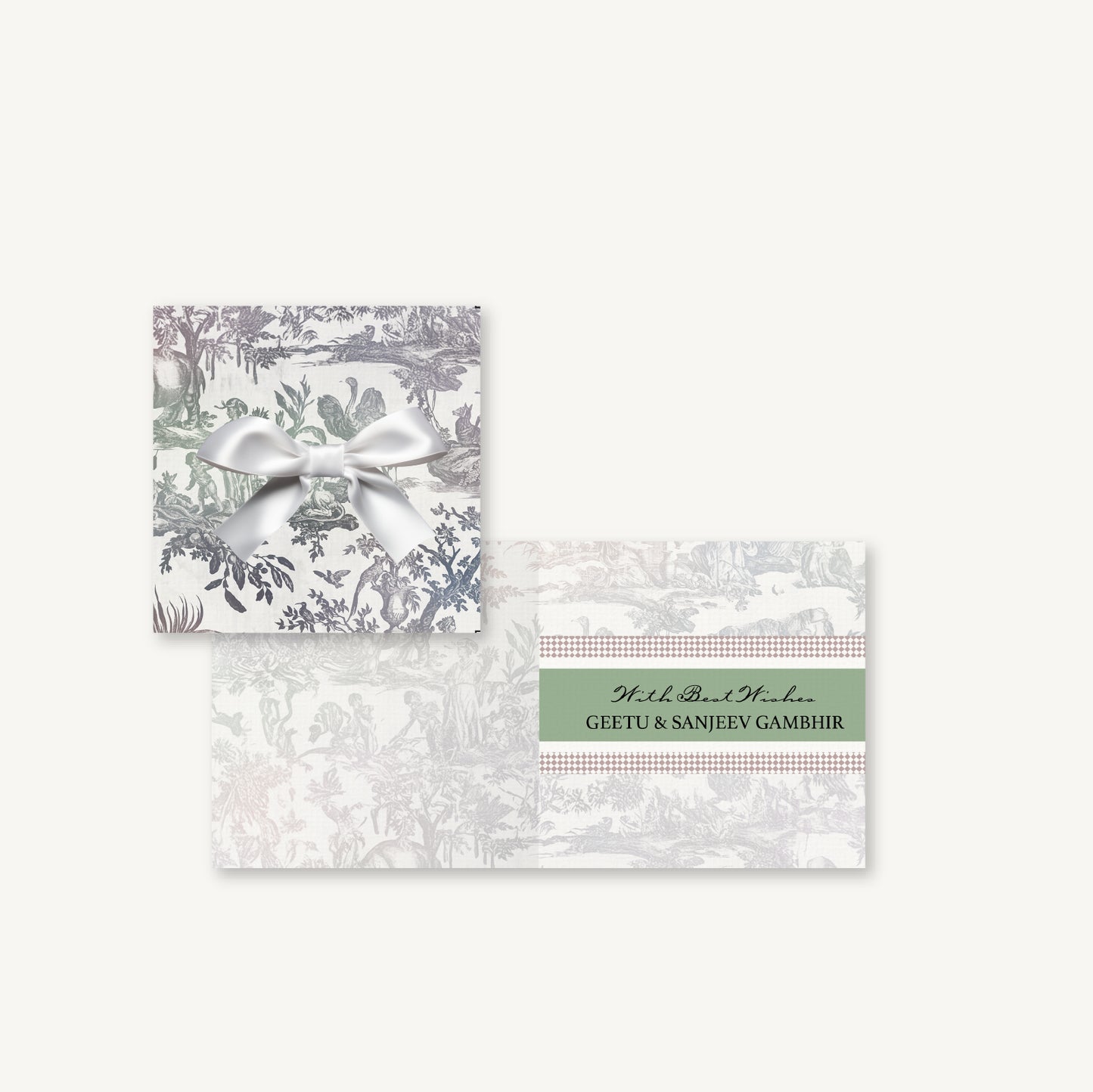 Green Serena Folded Gift Cards