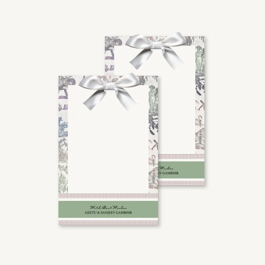 Green Serena Note Cards