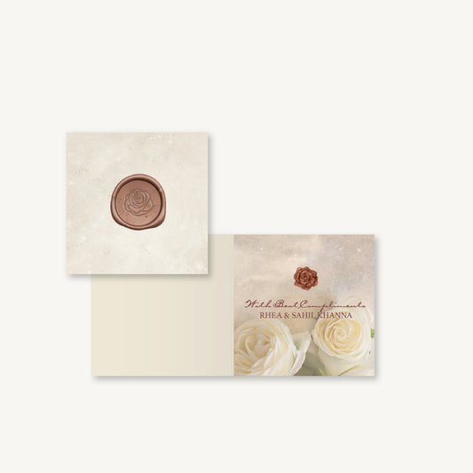 La Vie En Rose Cream Folded Gift Cards