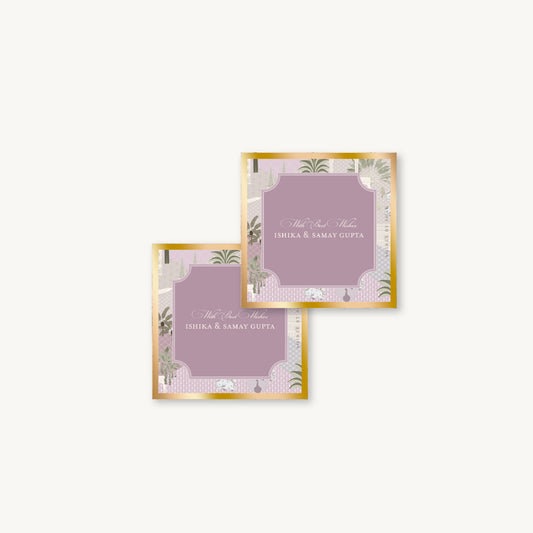 Mauve Mirah Single Sided Gift Tag