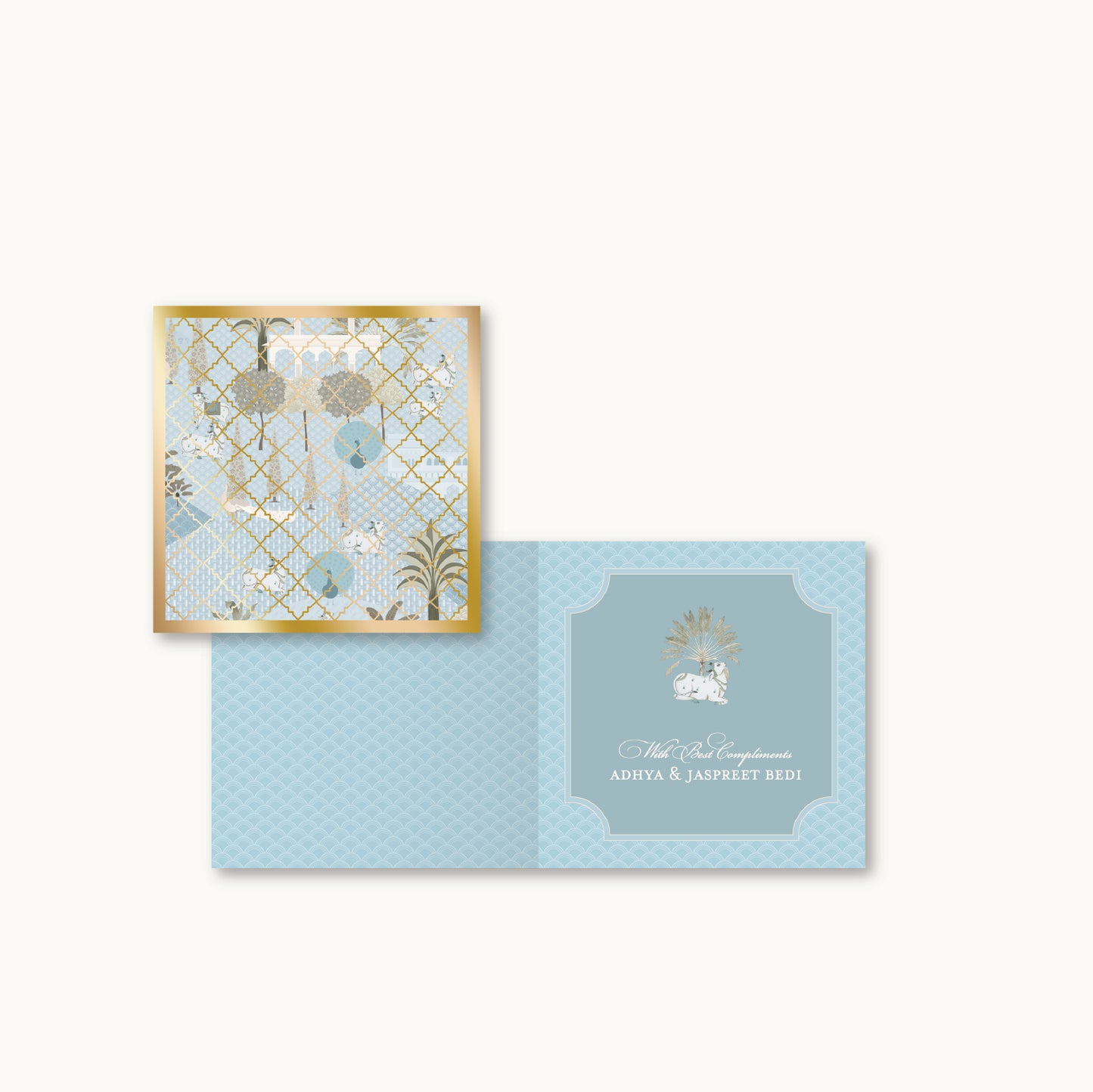 Pale Blue Mirah Folded Gift Cards