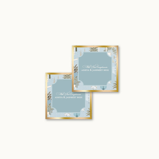 Pale Blue Mirah Single Sided Gift Tag