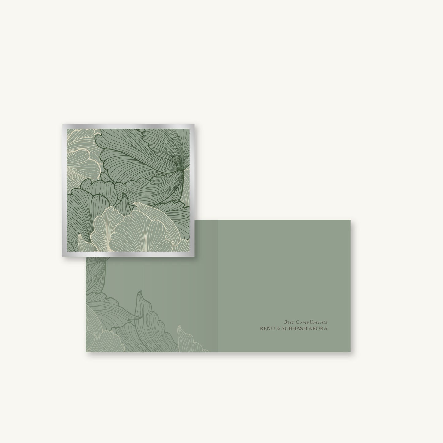 Mint Green Sauvage Folded Gift Cards