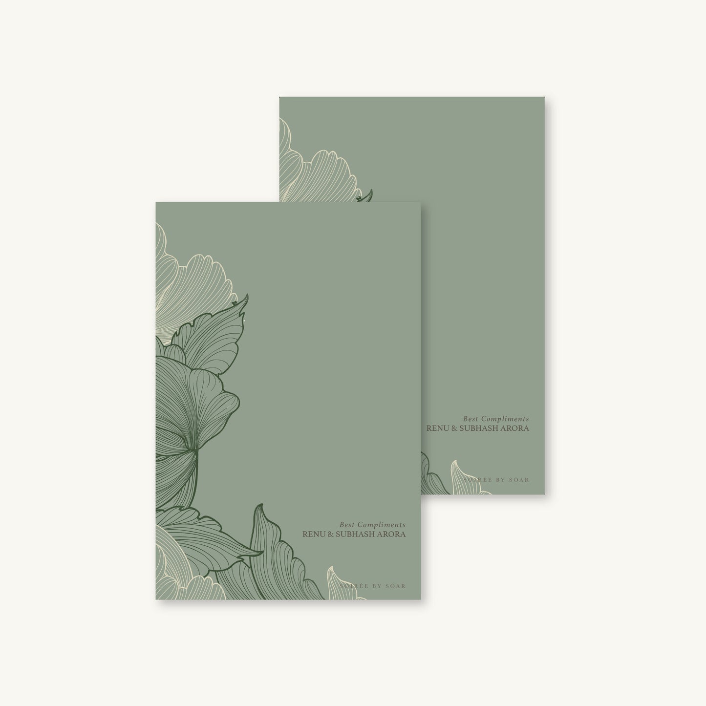 Mint Green Sauvage Note Cards