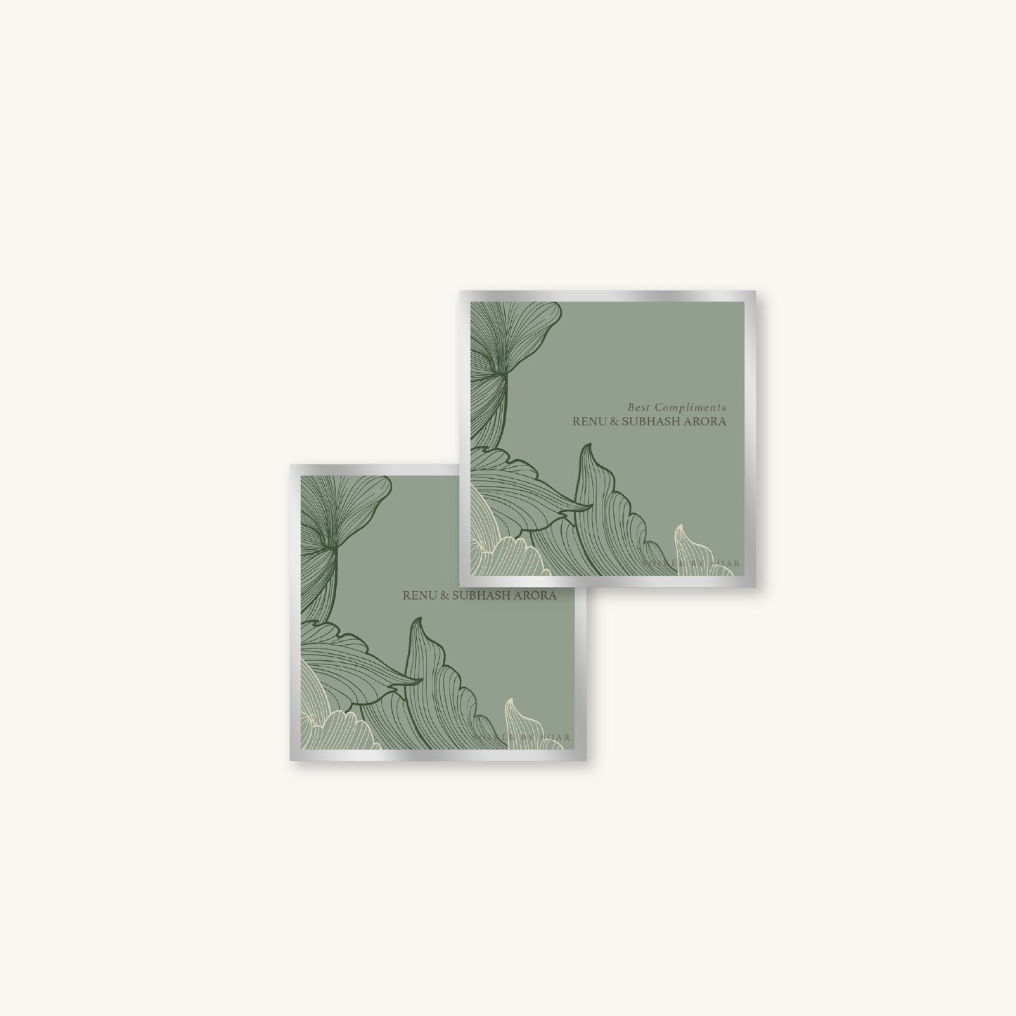 Mint Green Sauvage Single Sided Gift Tag