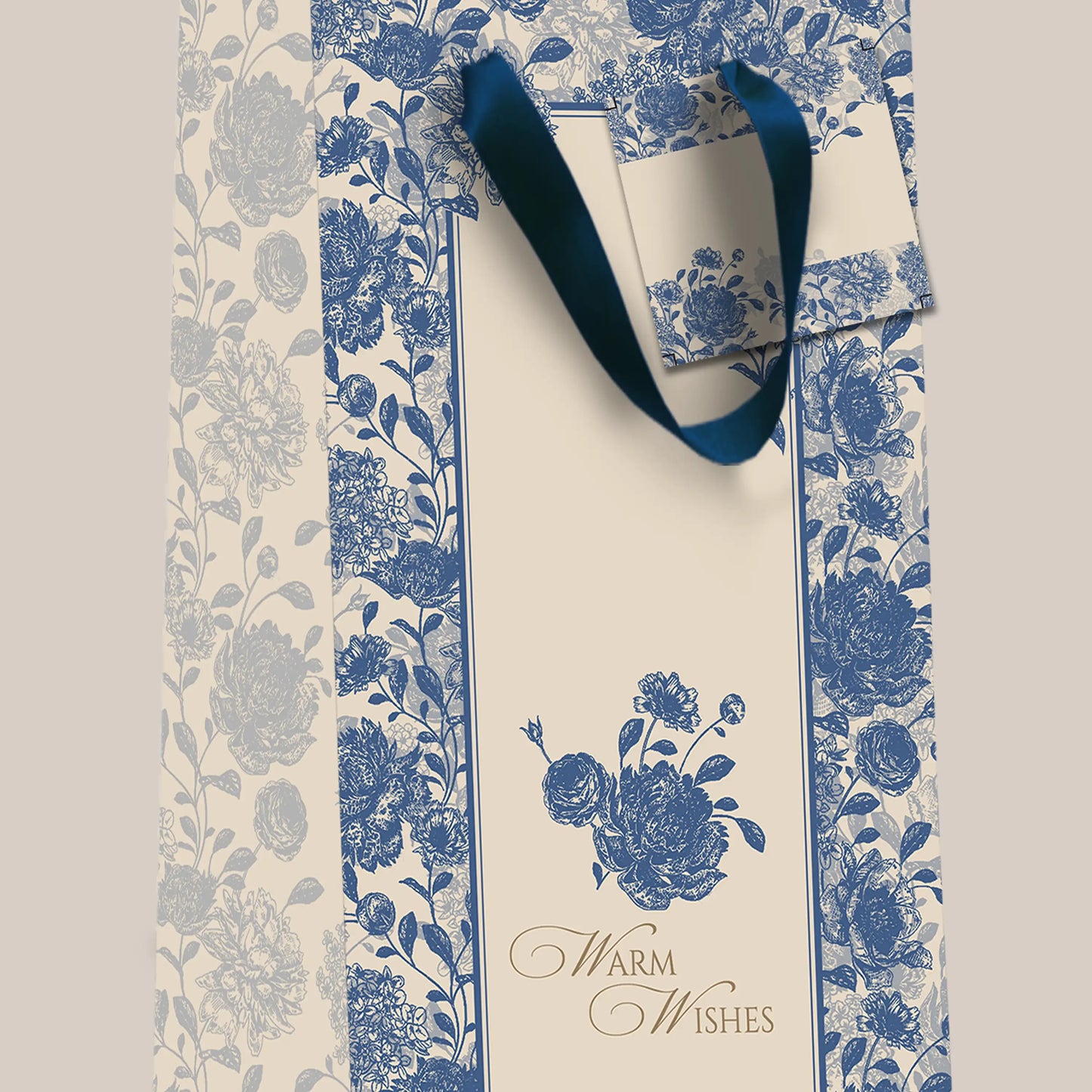 Blue Bloom Bottle Bag