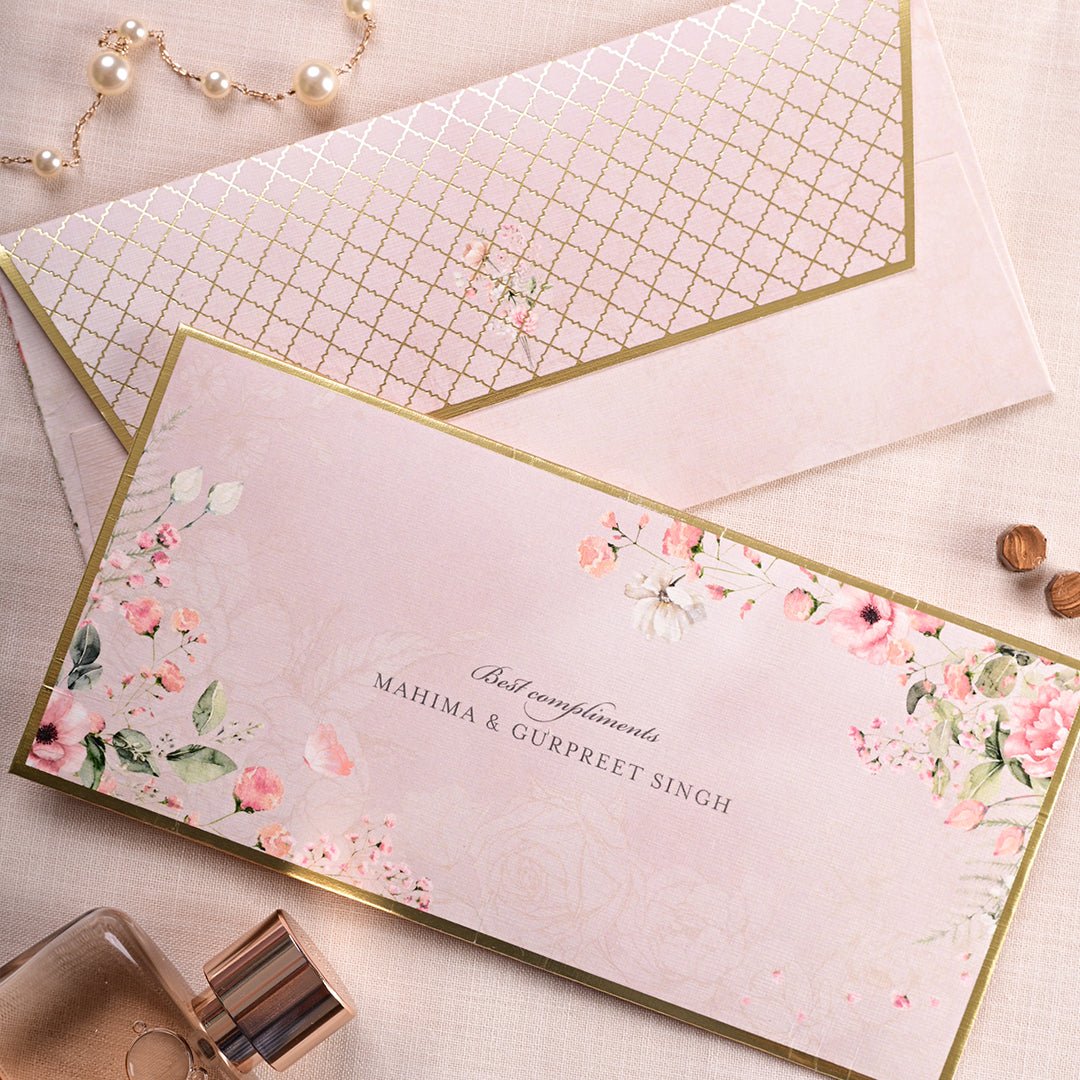 Pink Bouquet Money Envelopes