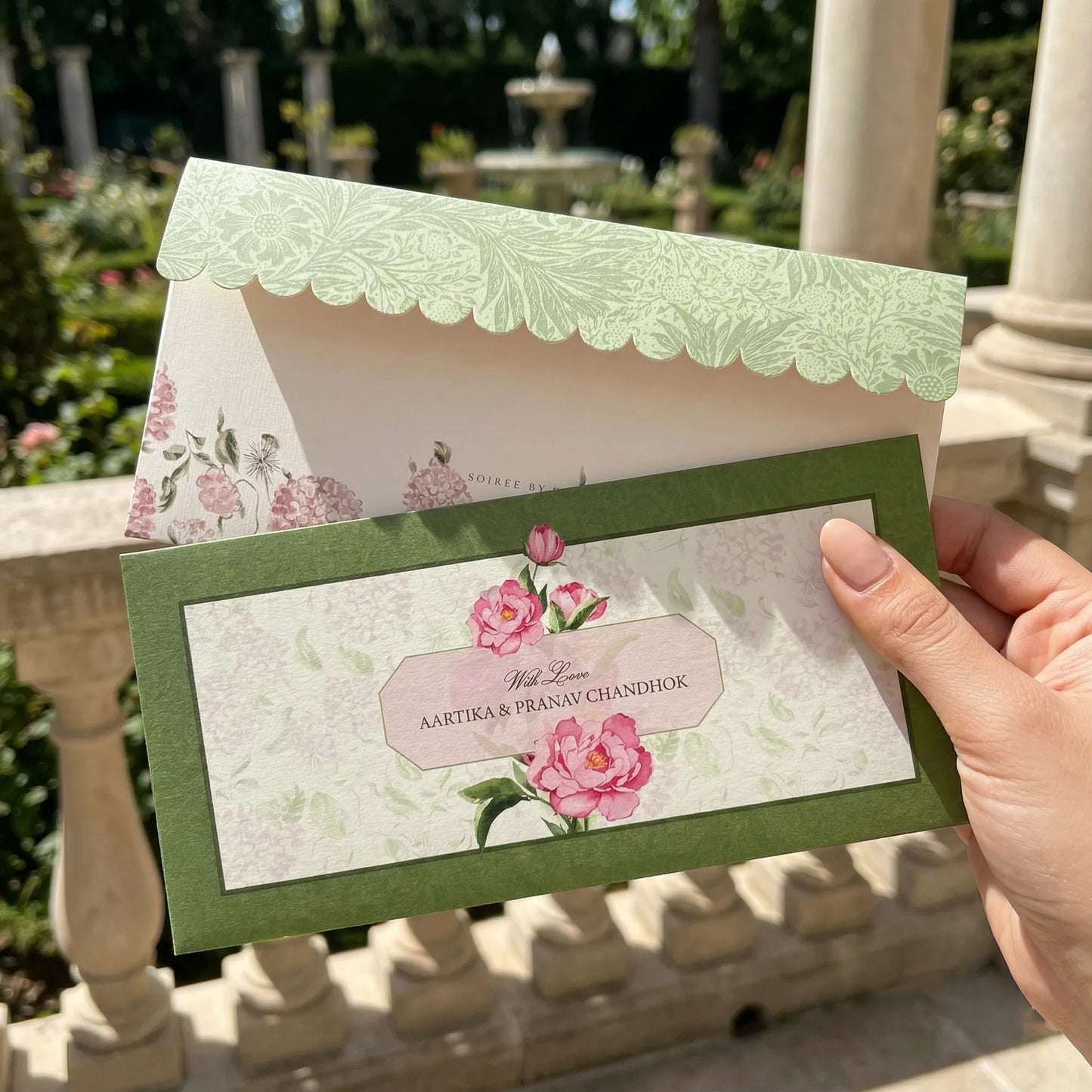 Mint Green Fleur Amour Money Envelopes