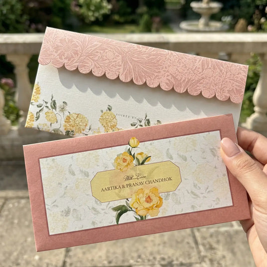Pastel Peach Fleur Amour Money Envelopes