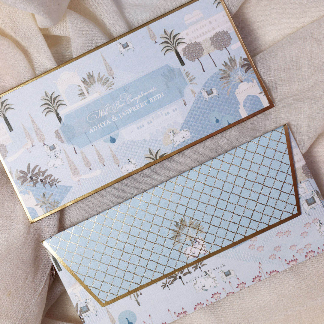 Pale Blue Mirah Money Envelopes
