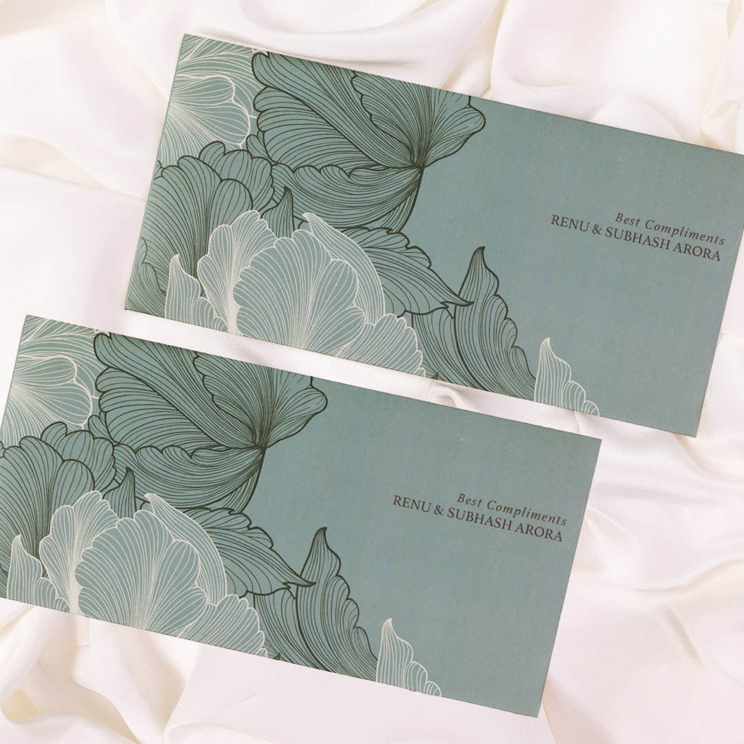 Mint Green Sauvage Money Envelopes