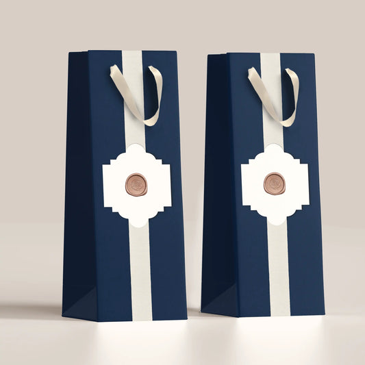Savoy Navy Blue Bottle Bag