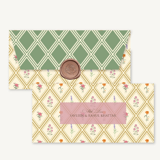 Versailles Green Money Envelopes