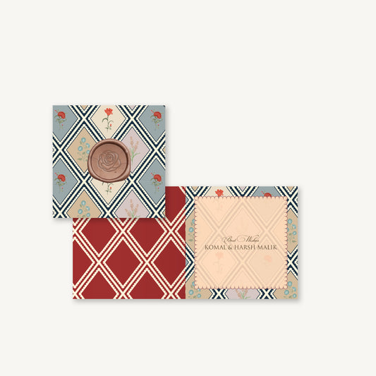 Versailles Red Folded Gift Cards